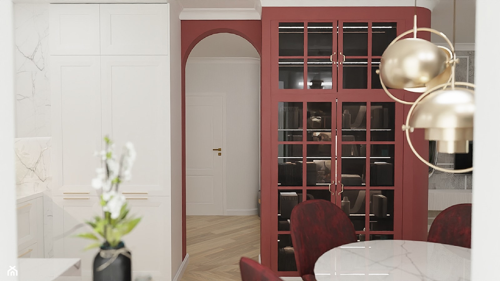 Marsala - nowoczesne mieszkanie z nutą klasyki - Wejherowo - Hol / przedpokój, styl nowoczesny - zdjęcie od Slow Studio - Homebook