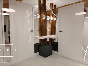 Apartament Sopot - Średni szary hol / przedpokój, styl nowoczesny - zdjęcie od INSIDE OUT Dorota Lubowicka Projektowanie Wnętrz