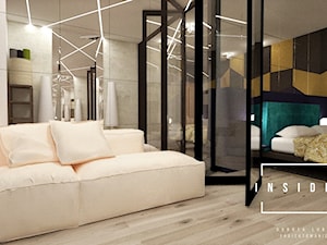 Apartament kolorowy - Sypialnia, styl nowoczesny - zdjęcie od INSIDE OUT Dorota Lubowicka Projektowanie Wnętrz