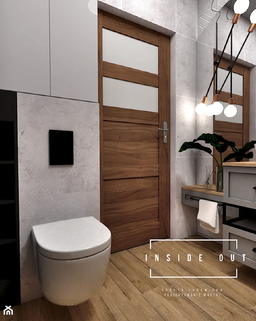 Skandynawska łazienka - Łazienka, styl skandynawski - zdjęcie od INSIDE OUT Dorota Lubowicka Projektowanie Wnętrz