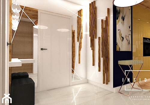 Apartament Sopot - Duży biały hol / przedpokój, styl nowoczesny - zdjęcie od INSIDE OUT Dorota Lubowicka Projektowanie Wnętrz