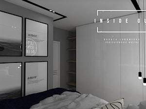 Mieszkanie na Osiedlu Maciejka v2 - Mała czarna sypialnia, styl nowoczesny - zdjęcie od INSIDE OUT Dorota Lubowicka Projektowanie Wnętrz