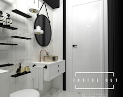 Łazienka w czerni i bieli - zdjęcie od INSIDE OUT Dorota Lubowicka Projektowanie Wnętrz - Homebook