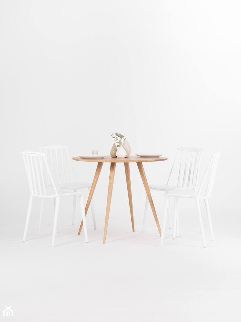 Okrągły stół dębowy do jadalni, styl skandynawski - zdjęcie od Mo Woodwork - Homebook