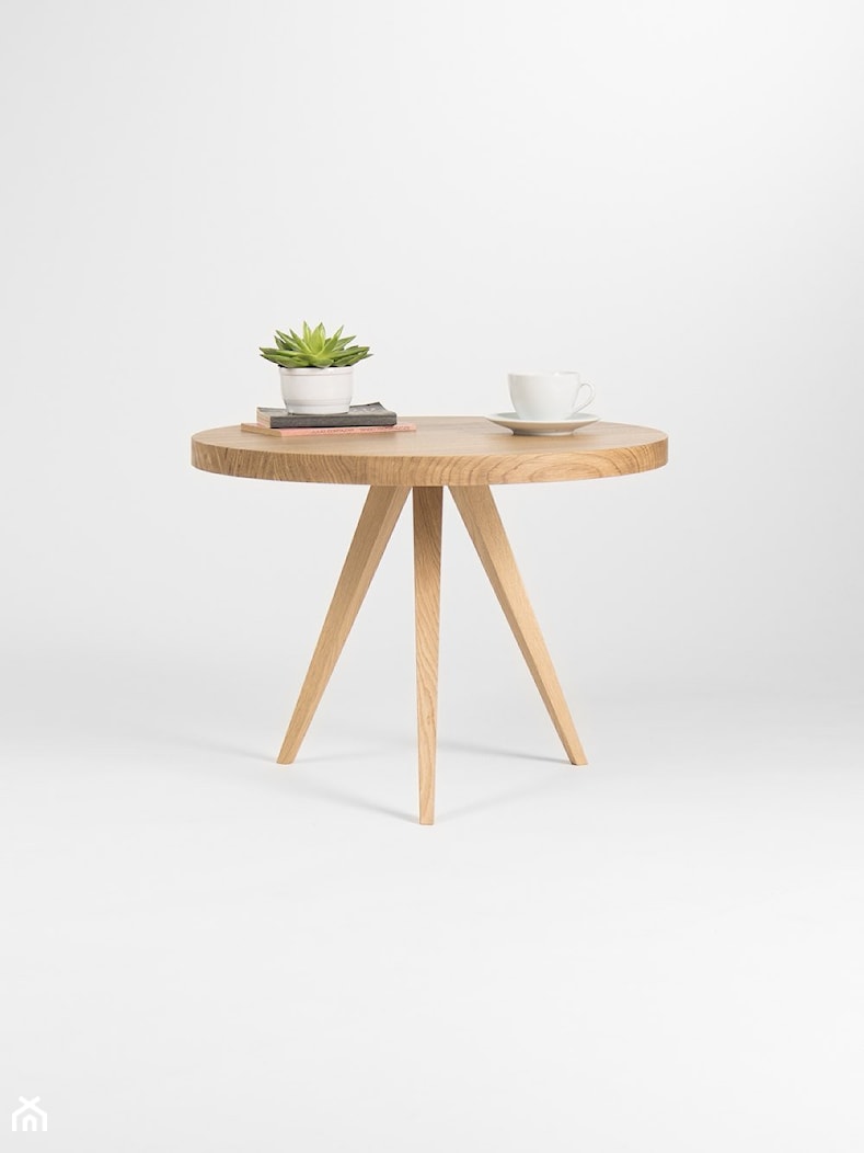 Okrągły dębowy stolik kawowy ø60 - zdjęcie od Mo Woodwork - Homebook