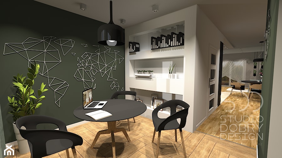 Gabinet w domu - Biuro, styl nowoczesny - zdjęcie od STUDIO DOBRY DESIGN Projektowanie Wnętrz