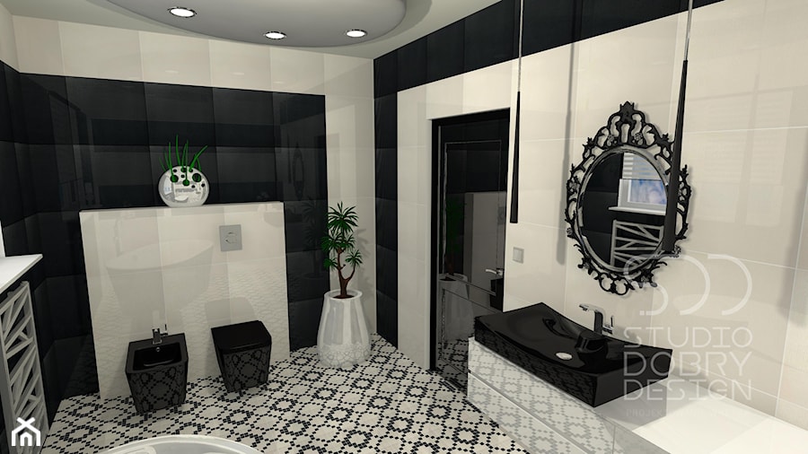 Elegancka łazienka - Łazienka, styl glamour - zdjęcie od STUDIO DOBRY DESIGN Projektowanie Wnętrz