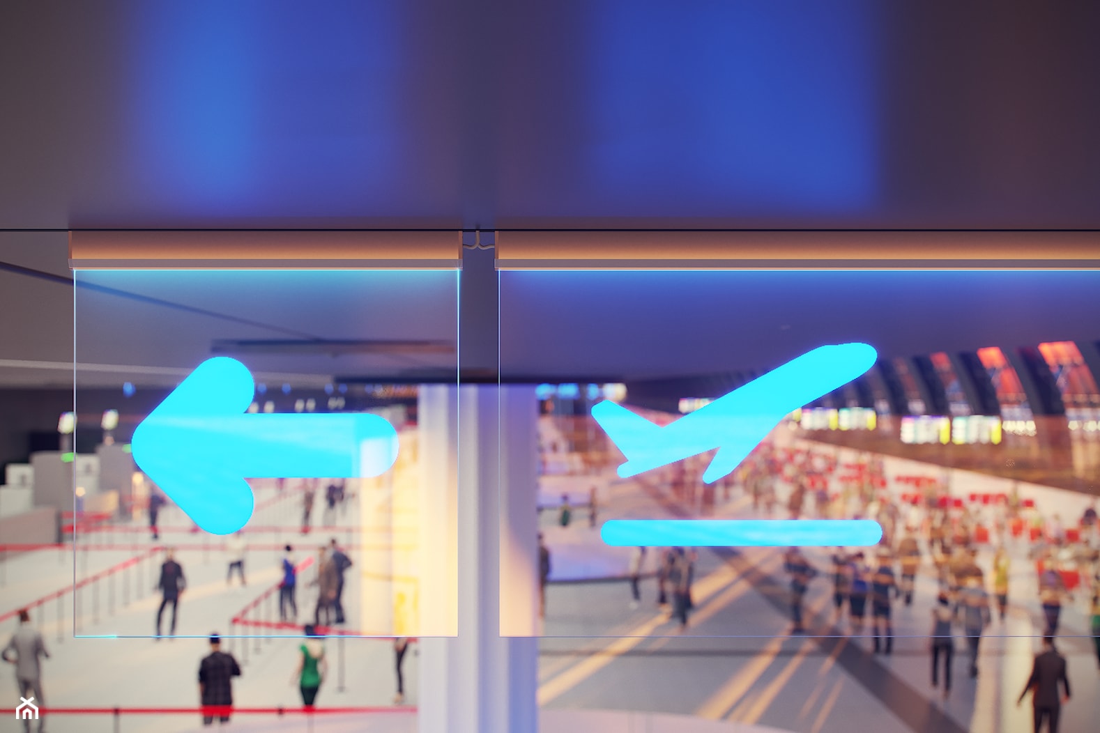 Oświetlenie LED na lotnisku - Wnętrza publiczne, styl nowoczesny - zdjęcie od Lumines Lighting - Homebook