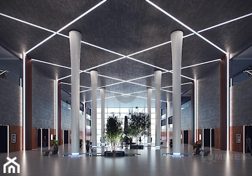Wnętrze biurowca - Wnętrza publiczne, styl nowoczesny - zdjęcie od Lumines Lighting