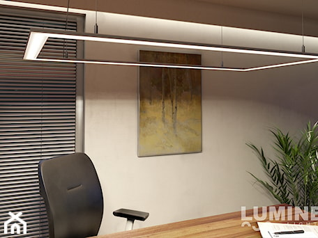 Aranżacje wnętrz - Biuro: Domowe biuro z oświetleniem LED - Biuro, styl nowoczesny - Lumines Lighting. Przeglądaj, dodawaj i zapisuj najlepsze zdjęcia, pomysły i inspiracje designerskie. W bazie mamy już prawie milion fotografii!