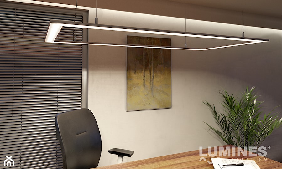 Domowe biuro z oświetleniem LED - Biuro, styl nowoczesny - zdjęcie od Lumines Lighting