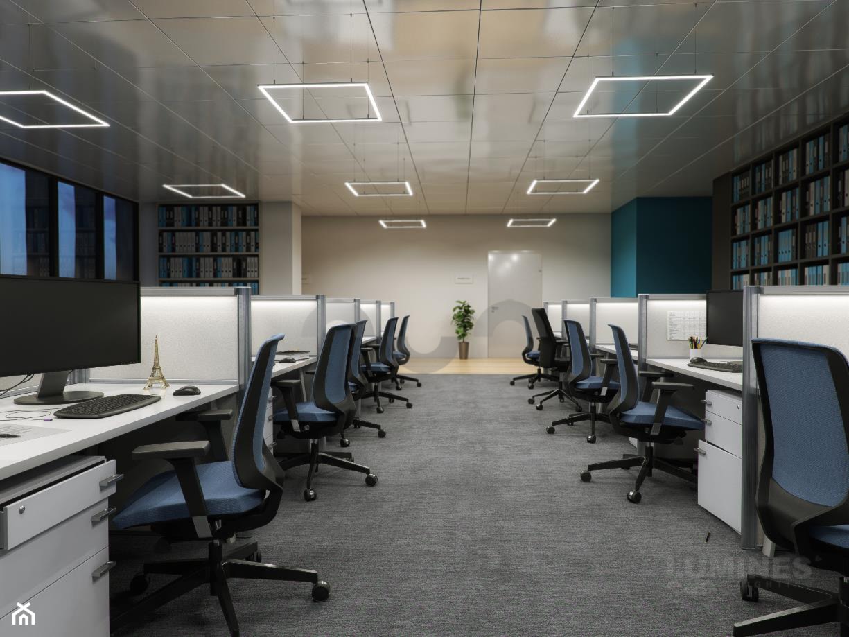 Nowoczesne biuro z oświetleniem LED - zdjęcie od Lumines Lighting - Homebook