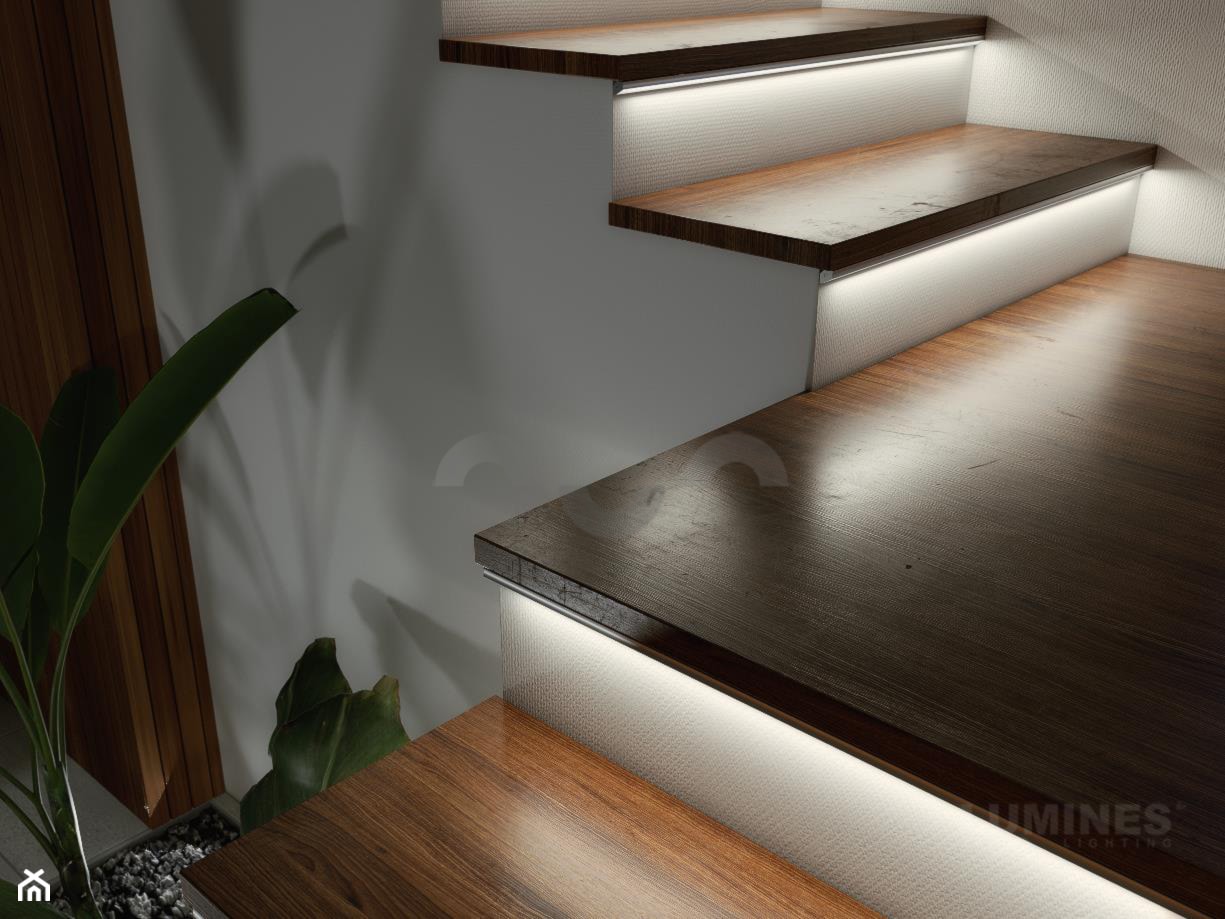 Nowoczesne schody z oświetleniem LED - zdjęcie od Lumines Lighting - Homebook