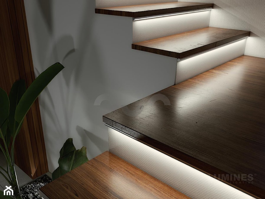 Nowoczesne schody z oświetleniem LED - zdjęcie od Lumines Lighting