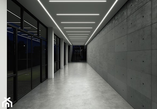 Industrialne biuro z oświetleniem LED - Biuro, styl industrialny - zdjęcie od Lumines Lighting