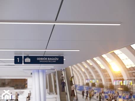 Aranżacje wnętrz - Wnętrza publiczne: Oświetlenie LED na lotnisku - Wnętrza publiczne, styl nowoczesny - Lumines Lighting. Przeglądaj, dodawaj i zapisuj najlepsze zdjęcia, pomysły i inspiracje designerskie. W bazie mamy już prawie milion fotografii!