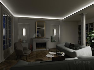 Nowoczesny salon z oświetleniem LED - zdjęcie od Lumines Lighting