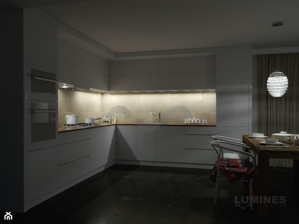 Nowoczesna kuchnia z oświetleniem LED - zdjęcie od Lumines Lighting - Homebook
