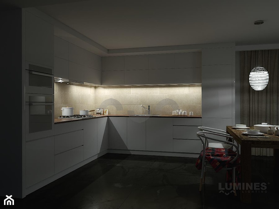 Nowoczesna kuchnia z oświetleniem LED - zdjęcie od Lumines Lighting