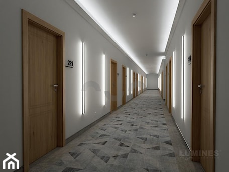 Aranżacje wnętrz - Wnętrza publiczne: Oświetlenie LED w hotelu - Wnętrza publiczne, styl nowoczesny - Lumines Lighting. Przeglądaj, dodawaj i zapisuj najlepsze zdjęcia, pomysły i inspiracje designerskie. W bazie mamy już prawie milion fotografii!