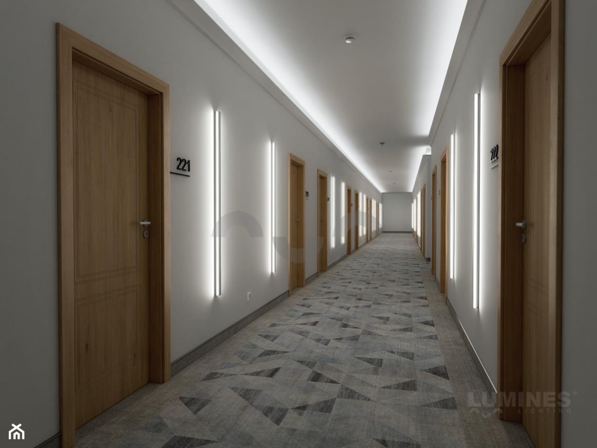 Oświetlenie LED w hotelu - Wnętrza publiczne, styl nowoczesny - zdjęcie od Lumines Lighting - Homebook