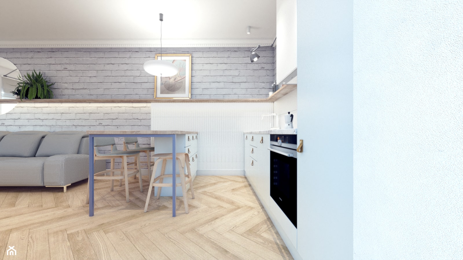 Błękitna kuchnia - zdjęcie od NIÑAS New Interior Architecture Studio - Homebook