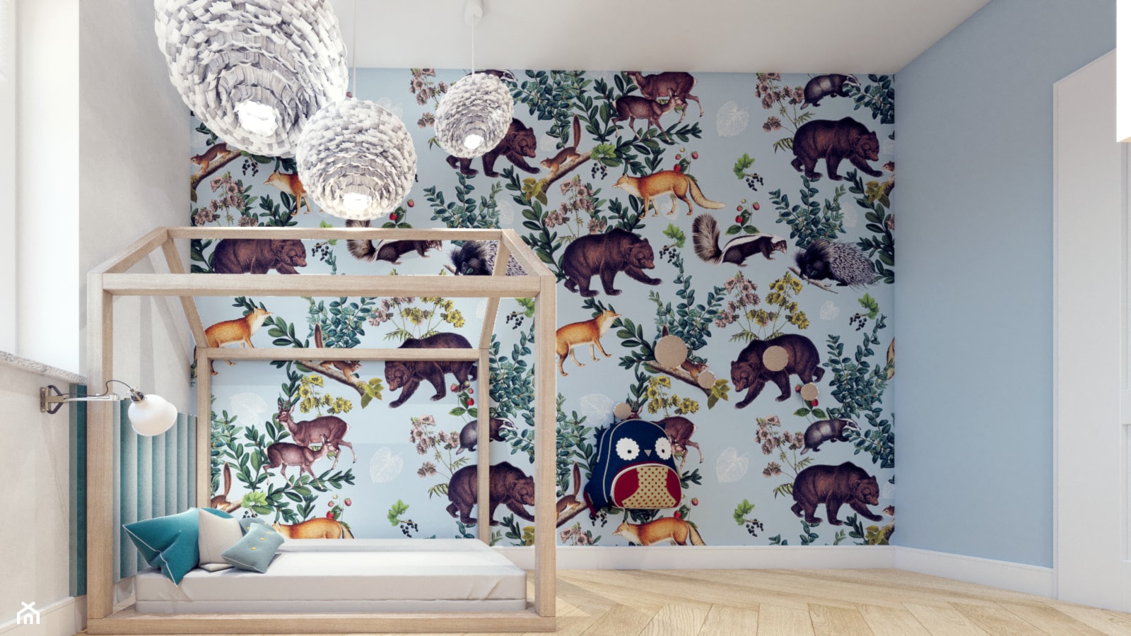 Pokój dziecka z motywem leśnych zwierząt - zdjęcie od NIÑAS New Interior Architecture Studio - Homebook