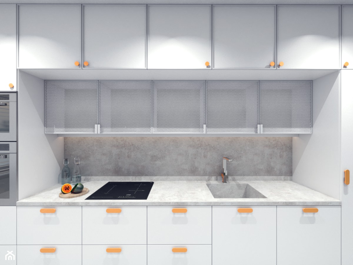 Kuchnia - styl nowoczesny - minimalizm, granat, biel i ażur - zdjęcie od NIÑAS New Interior Architecture Studio - Homebook
