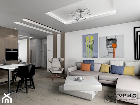 Aranżacje wnętrz - Salon: APARTAMENT INPRO W GDYNI - VENO Studio Projektowania Wnętrz. Przeglądaj, dodawaj i zapisuj najlepsze zdjęcia, pomysły i inspiracje designerskie. W bazie mamy już prawie milion fotografii!