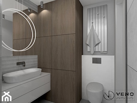 Aranżacje wnętrz - Łazienka: APARTAMENT INPRO W GDYNI - VENO Studio Projektowania Wnętrz. Przeglądaj, dodawaj i zapisuj najlepsze zdjęcia, pomysły i inspiracje designerskie. W bazie mamy już prawie milion fotografii!