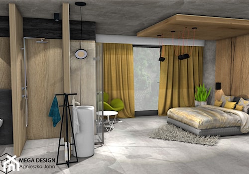 Sypialnia z otwartą łazienką - zdjęcie od Mega Design Agnieszka John