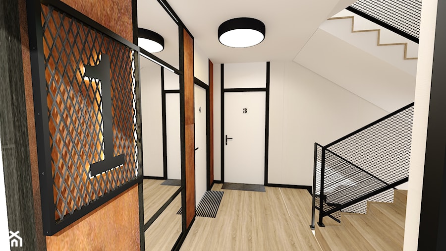 Klatka schodowa styl loft - Schody, styl industrialny - zdjęcie od Mega Design Agnieszka John