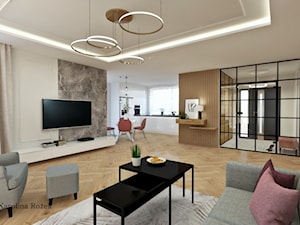 Przytulny dom dla rodziny - Salon, styl industrialny - zdjęcie od Projektowanie wnętrz Karolina Rożek