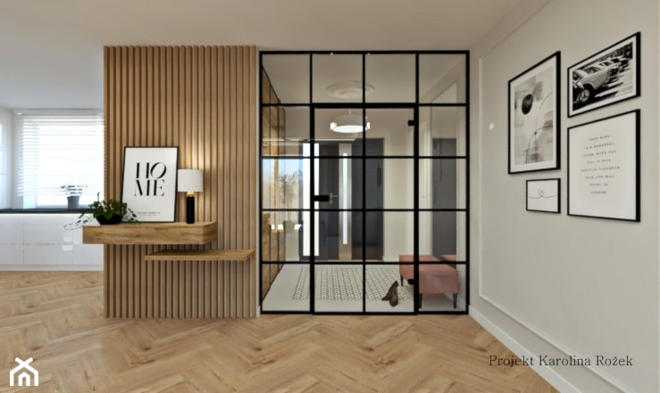 Przytulny dom dla rodziny - Hol / przedpokój, styl industrialny - zdjęcie od Projektowanie wnętrz Karolina Rożek