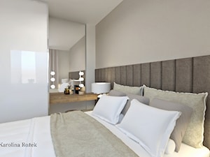 Dom w jasnych barwach - Sypialnia, styl minimalistyczny - zdjęcie od Projektowanie wnętrz Karolina Rożek