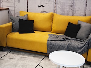 Nowocześnie z odrobiną żółtego - Salon, styl nowoczesny - zdjęcie od Projektowanie wnętrz Karolina Rożek