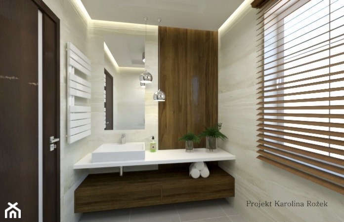 Minimalistyczna toaleta - Łazienka, styl nowoczesny - zdjęcie od Projektowanie wnętrz Karolina Rożek