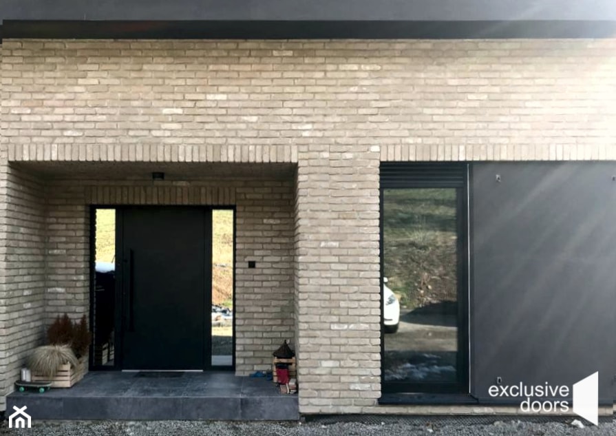 Czarne drzwi wejściowe - zdjęcie od exclusvie doors - drzwi zewnętrzne aluminiowe - Homebook
