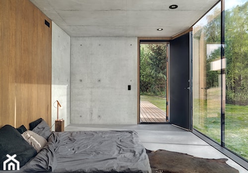 Bardzo nowoczesny dom - Średnia szara sypialnia, styl minimalistyczny - zdjęcie od Studio de.materia