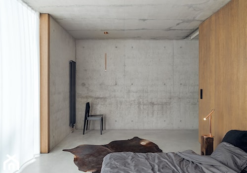 Bardzo nowoczesny dom - Średnia szara sypialnia, styl minimalistyczny - zdjęcie od Studio de.materia