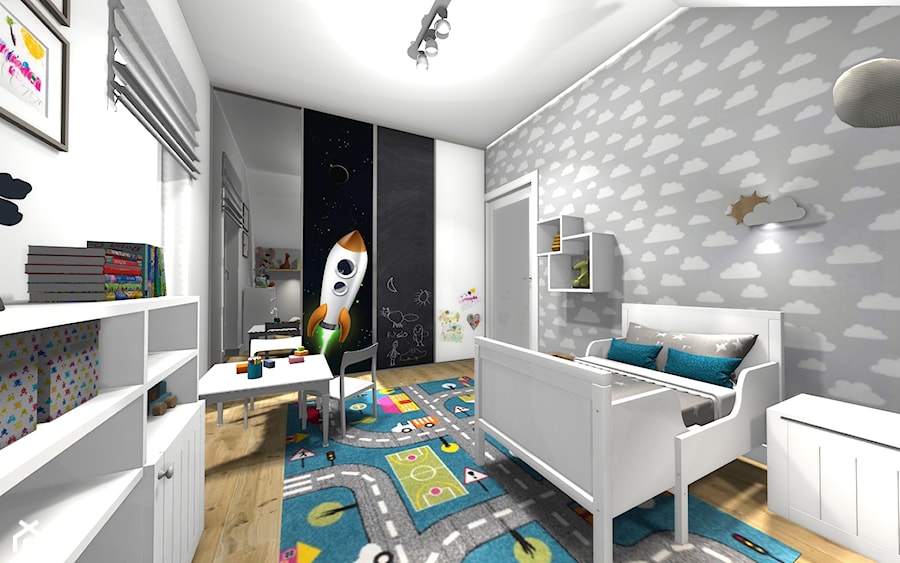 Dom w stylu skandnawskim / Pokój dla chłopca 3-6 lat - zdjęcie od HABITAT DESIGN Magdalena Ślusarczyk
