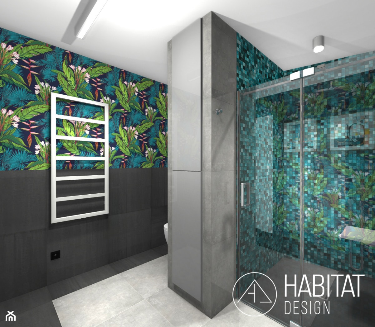 Kahlo / Projekt łazienki w stylu eklektycznym. - zdjęcie od HABITAT DESIGN Magdalena Ślusarczyk - Homebook