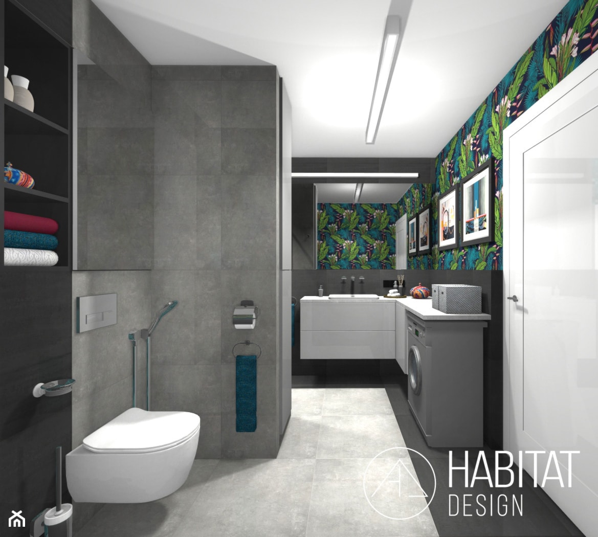 Kahlo / Projekt łazienki w stylu eklektycznym. - zdjęcie od HABITAT DESIGN Magdalena Ślusarczyk - Homebook