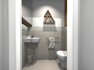 Dom w stylu skandnawskim / Małe pomieszczenie WC - zdjęcie od HABITAT DESIGN Magdalena Ślusarczyk