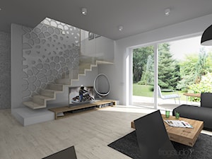 W_30_dom w zabrzu - Schody, styl minimalistyczny - zdjęcie od frog:studio