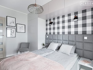 Aranżacja nowoczesnej sypialni w mieszkaniu na wynajem - zdjęcie od 4Rooms Studio