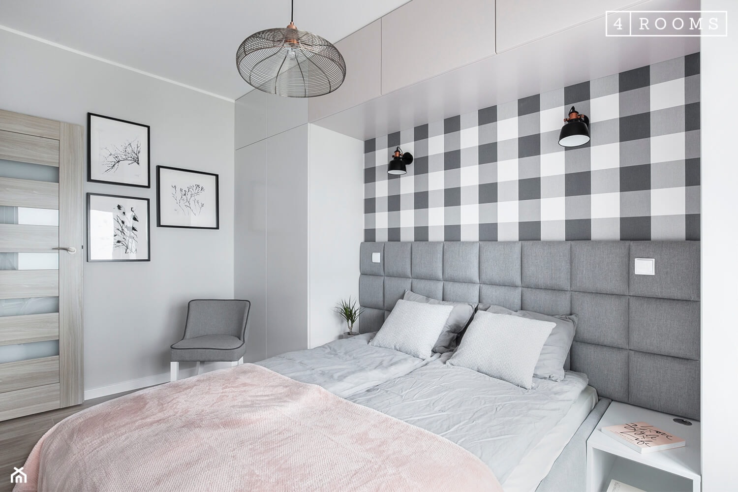 Aranżacja nowoczesnej sypialni w mieszkaniu na wynajem - zdjęcie od 4Rooms Studio - Homebook
