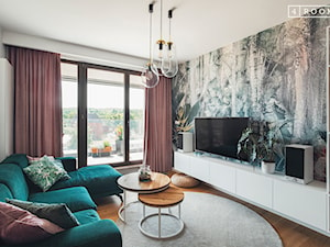 Aranżacja salonu w rodzinnym apartamencie na gdańskim Garnizonie - zdjęcie od 4Rooms Studio