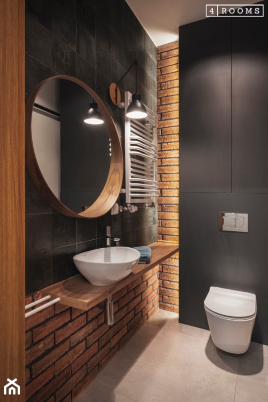 Toaleta w rodzinnym apartamencie na gdańskim Garnizonie - zdjęcie od 4Rooms Studio