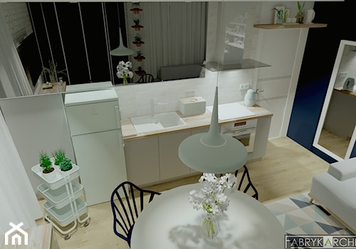 Kuchnia w salonie - zdjęcie od Fabryka Architektury Ewa Czerwińska